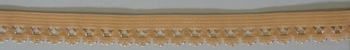Elastisch Lingeriekant bloemmotief 15mm (50 m), Huidskleur 458